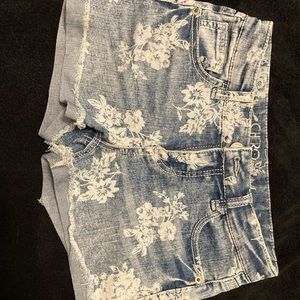 Floral Jean Shorts